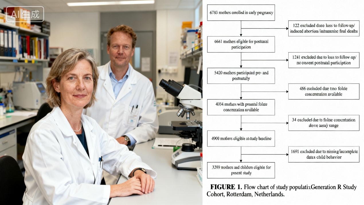 Haurdunaldiaren hasierako folato gabezia → % 57 handitu zen 3 urteko haurrengan arazo emozionalak izateko arriskua (R belaunaldiko azterketa), folato aktiboa Txinako biztanleriaren osagarrien erronken % 78,4ri aurre eginez.