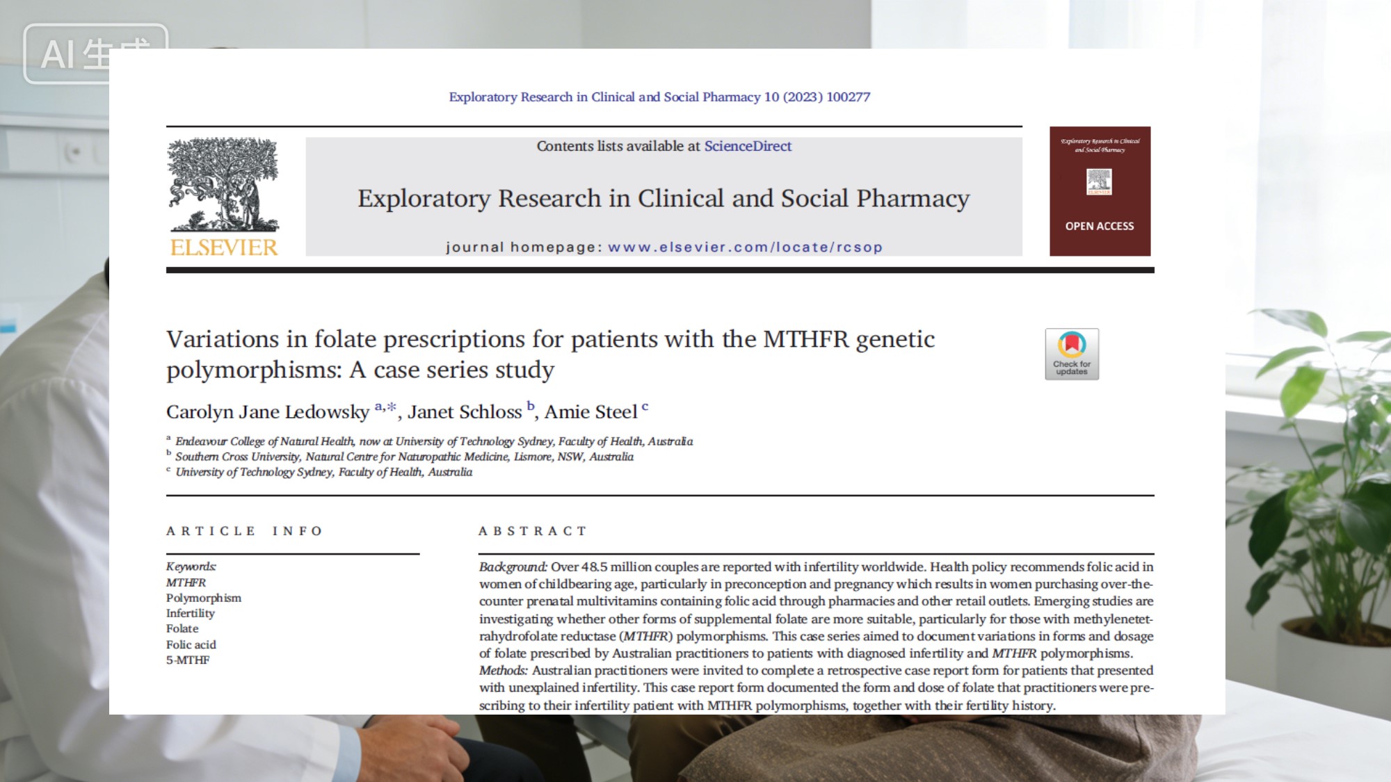 MTHFR polimorfismoarekin haurdunaldirako bidean? Folatoa izan daiteke aukera nagusia | Ikerketaren ikuspegiak
