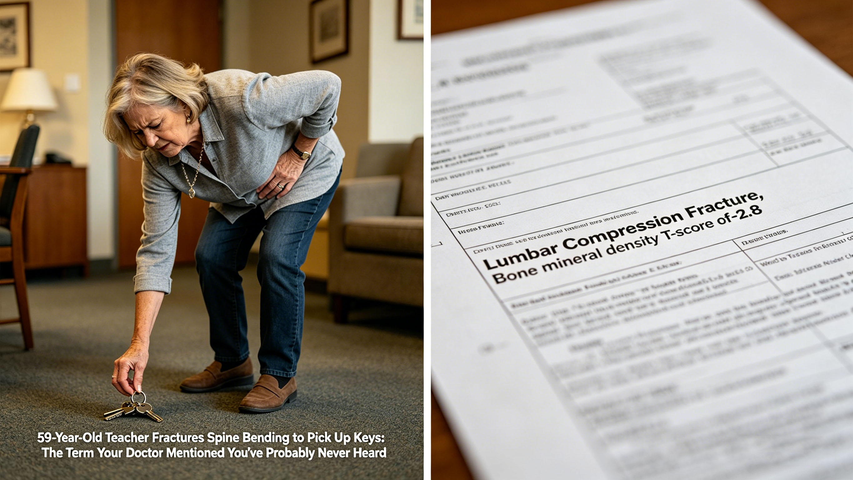 59 urteko irakasleek bizkarrezurra haustu egiten dute giltzak jasotzeko: ziurrenik inoiz entzun ez duzun zure medikuak aipatu duen terminoa